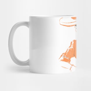 Lady in the orange dress Mug